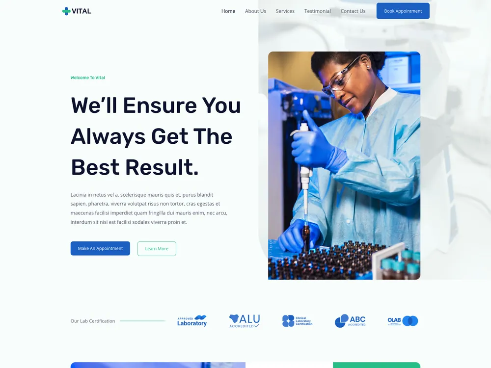 VITAL template preview