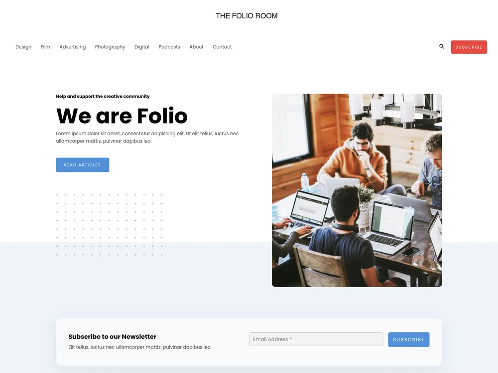 FOLIO template preview
