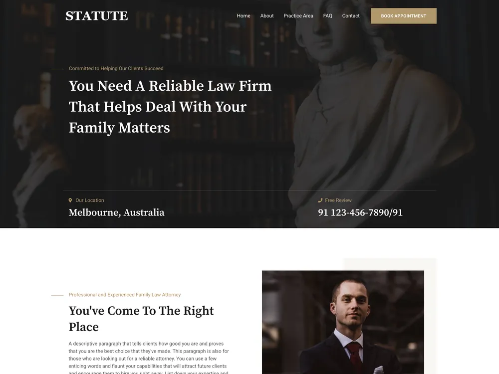 STATUTE template preview