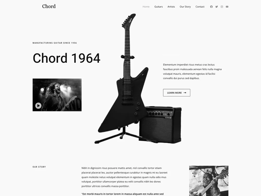 CHORD template preview
