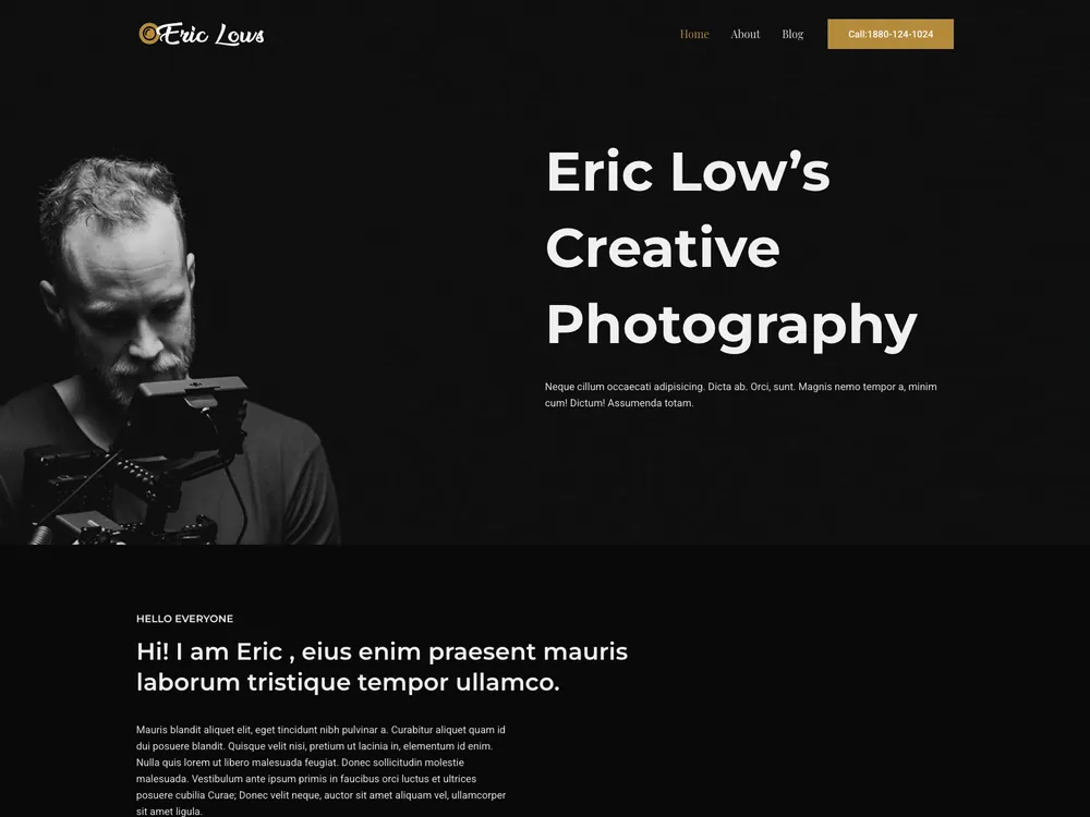 SHUTTER template preview