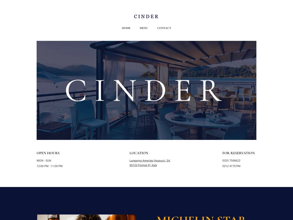 CINDER template preview